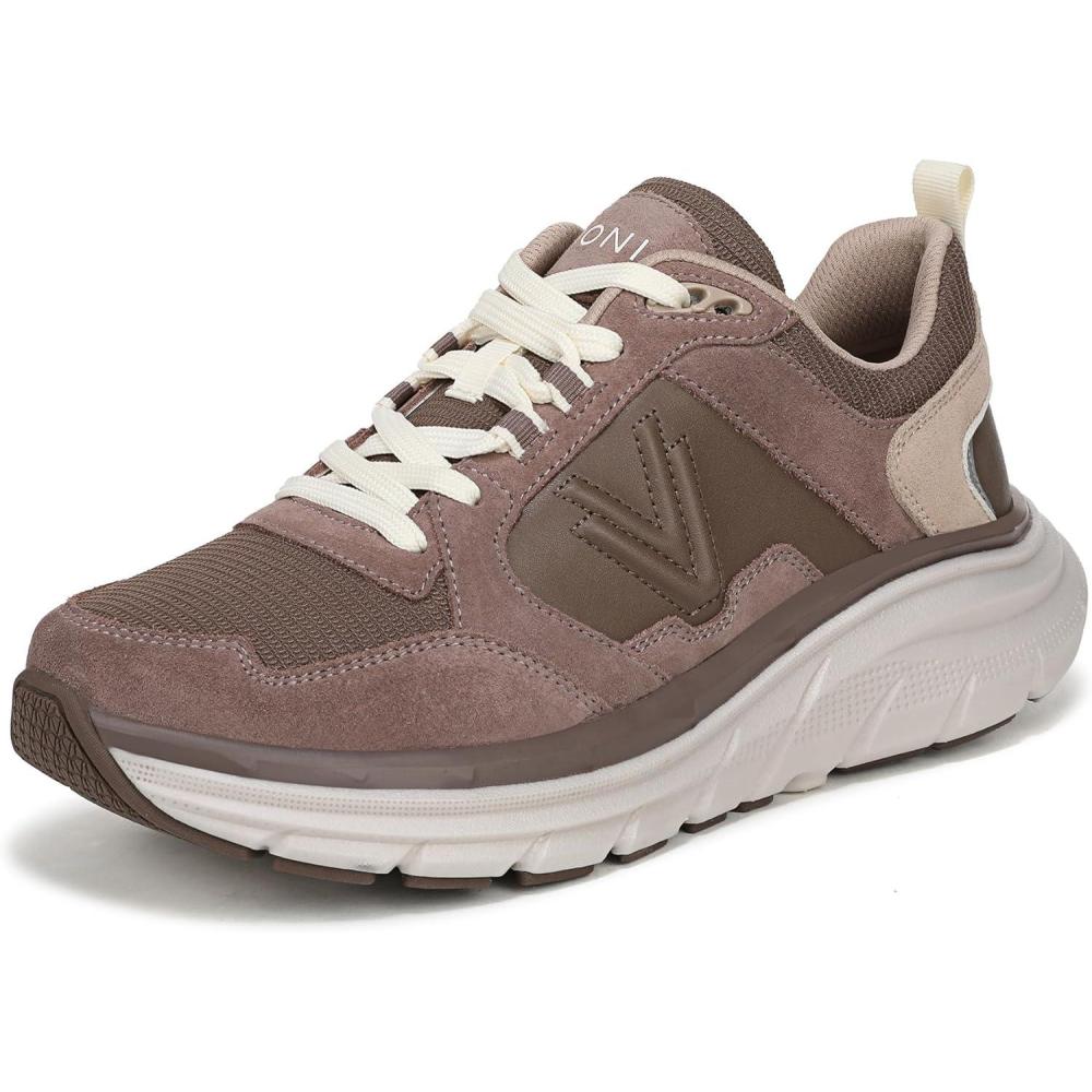 imageVionic Womens Walk Max SneakerMilk Chocolate LeatherSuede