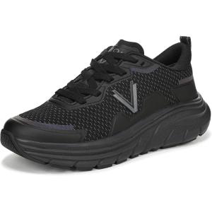 Vionic Womens Walk Max Ii(Black Faux Leather/Knit)