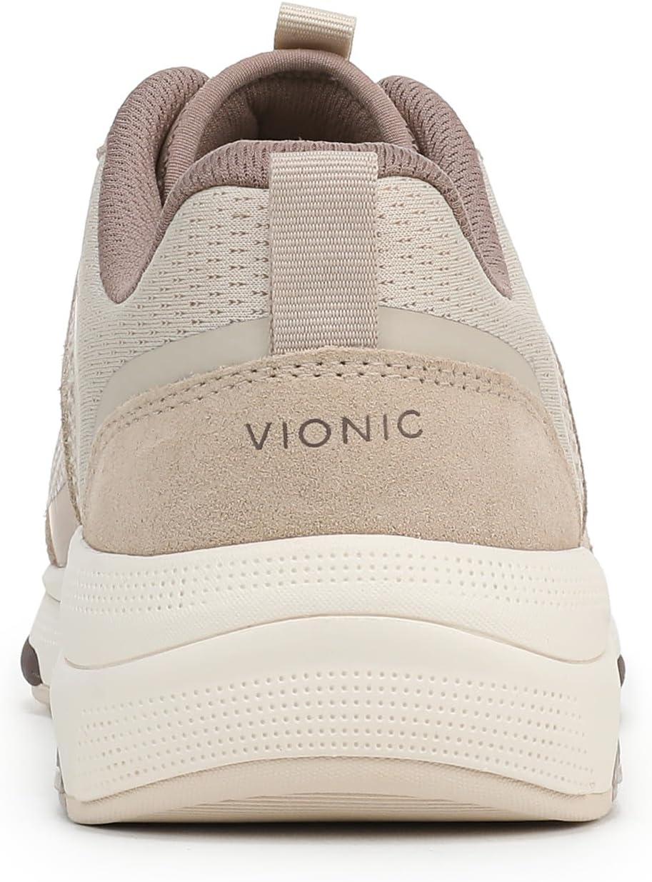 imageVionic Womens Walk Strider KnitLucid Beige Leather and Knit