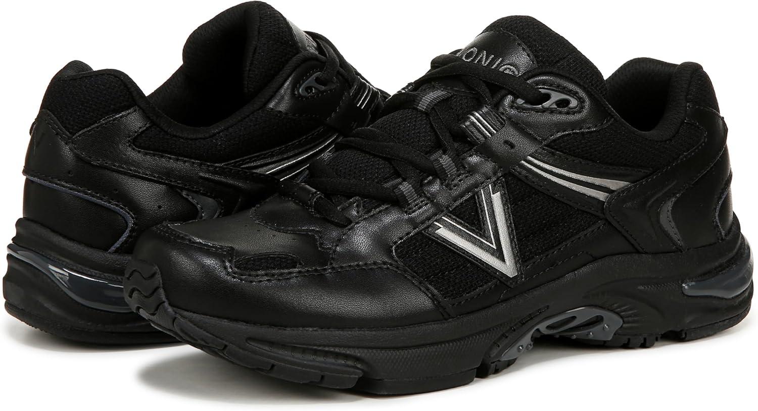 imageVionic Womens 23walk 20Black Char Leather Mesh