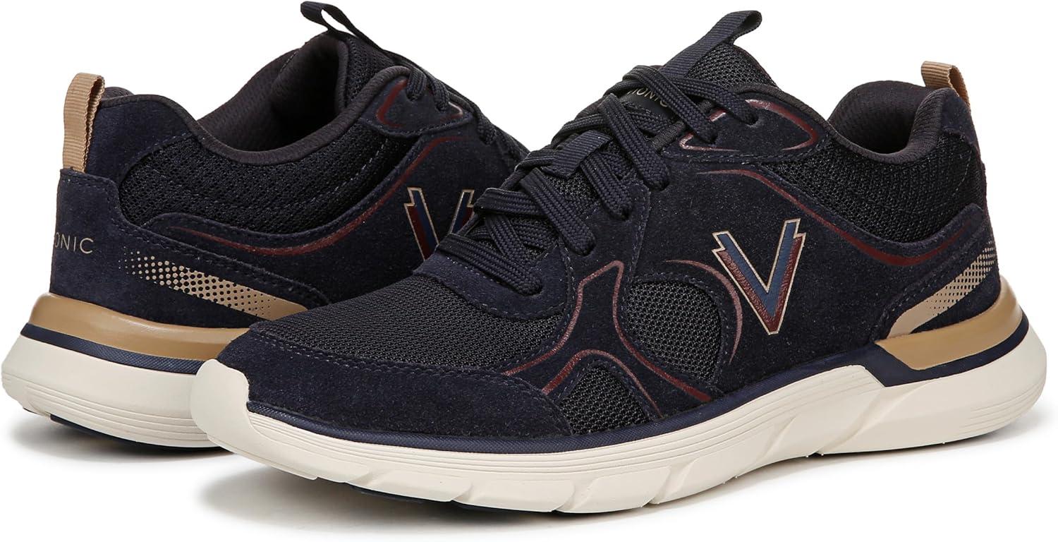 imageVionic Womens Walk Parkside SneakerNavy Cherry Multi