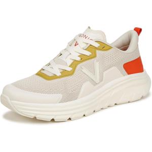 Vionic Men’s Walk Max Sneaker(Cream/Tangerine Tango)