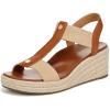 Vionic Women’s Calera Wedge Sandal(Camel Brown Leather)