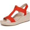 Vionic Women’s Calera Wedge Sandal(Cherry Tomato Nubuck/Fabric)