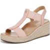 Vionic Women’s Calera Wedge Sandal(Light Pink Leather)