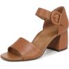 Vionic womens Chardonnay Strappy Sandals(Camel Nappa Leather)