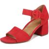 Vionic womens Chardonnay Strappy Sandals(Red Suede)