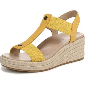 Vionic Women’s Calera Wedge Sandal(Butter Yellow Nubuck/Fabric)