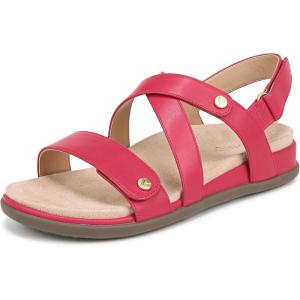 Vionic womens Cypress Strappy Sandals(Viva Magenta Pink Leather)