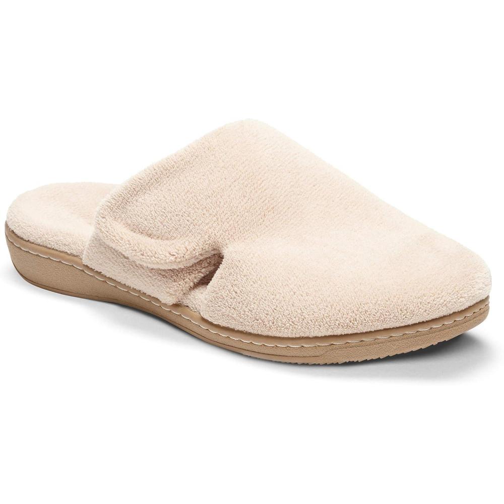 imageVionic Womens Gemma Mule Slipper  Comfortable Spa House Slippers That Include ThreeZone Comfort with Orthotic Insole Arch Support Soft House Shoes for LadiesTan