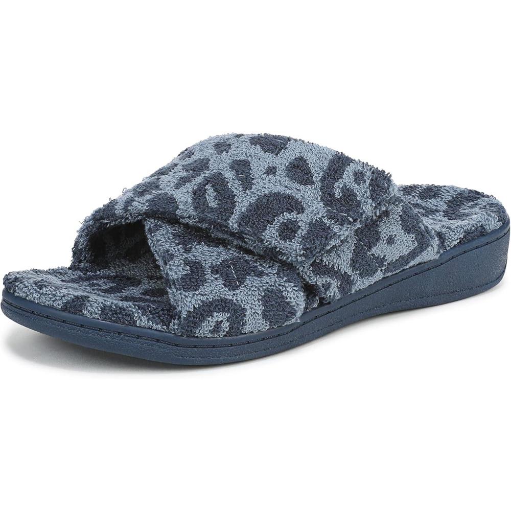 imageVionic womens Relax Ii SlidesBlue Multi Woven Fabric