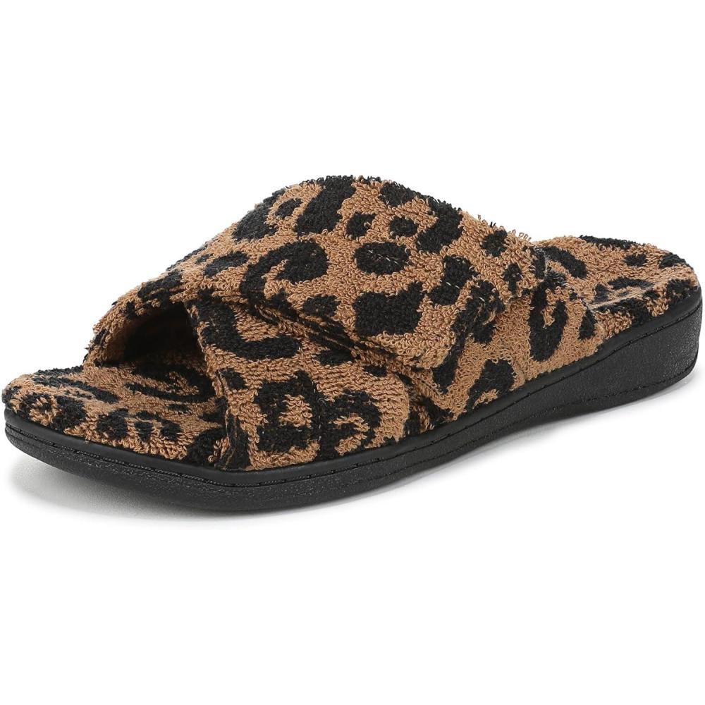 imageVionic womens Relax Ii SlidesBrown Multi Leopard