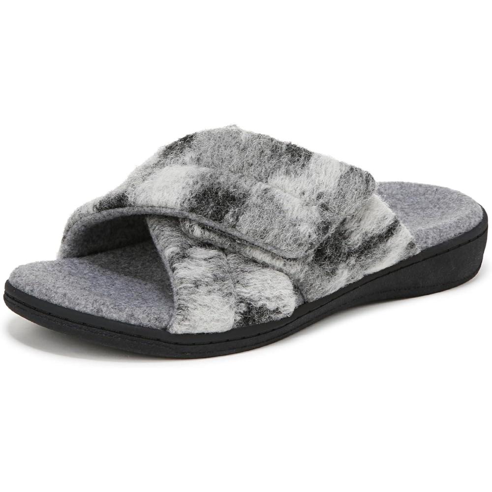 imageVionic womens Relax Ii SlidesGray Multi Cam Felt