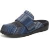 Vionic Women’s Gemma Mule Slipper – Comfortable Spa House Slippers That Include Three-Zone Comfort with Orthotic Insole Arch Support, Soft House Shoes for Ladies(Dark Denim Woven Fabric)