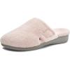 Vionic Women’s Gemma Mule Slipper – Comfortable Spa House Slippers That Include Three-Zone Comfort with Orthotic Insole Arch Support, Soft House Shoes for Ladies(Pink Terry)