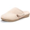 Vionic Women’s Gemma Mule Slipper – Comfortable Spa House Slippers That Include Three-Zone Comfort with Orthotic Insole Arch Support, Soft House Shoes for Ladies(Tan Terry)