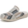 Vionic Women’s Gemma Mule Slipper – Comfortable Spa House Slippers That Include Three-Zone Comfort with Orthotic Insole Arch Support, Soft House Shoes for Ladies(Cream Multi)