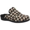 Vionic Women’s Gemma Mule Slipper – Comfortable Spa House Slippers That Include Three-Zone Comfort with Orthotic Insole Arch Support, Soft House Shoes for Ladies(Black/Cream)