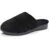 Vionic Women’s Gemma Mule Slipper – Comfortable Spa House Slippers That Include Three-Zone Comfort with Orthotic Insole Arch Support, Soft House Shoes for Ladies(Black)
