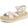 Vionic womens Mar Ankle Straps(Cream White Leather)