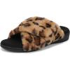 Vionic womens Relax Ii Slides(Brown Multi Leopard Faux Fur)