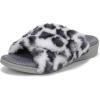 Vionic womens Relax Ii Slides(White Multi Leopard Faux Fur)