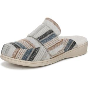 Vionic Women’s Gemma Mule Slipper – Comfortable Spa House Slippers That Include Three-Zone Comfort with Orthotic Insole Arch Support, Soft House Shoes for Ladies(Cream Multi)