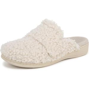 Vionic Women’s Gemma Mule Slipper – Comfortable Spa House Slippers That Include Three-Zone Comfort with Orthotic Insole Arch Support, Soft House Shoes for Ladies(Cream Shearling)