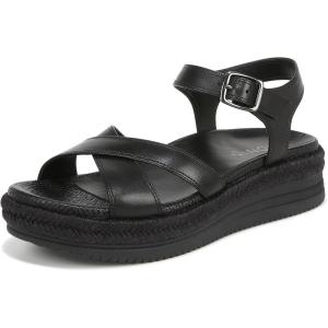 Vionic womens Mar Ankle Straps(Black Leather)
