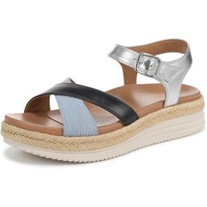 Vionic womens Mar Ankle Straps(Navy Multi Leather)