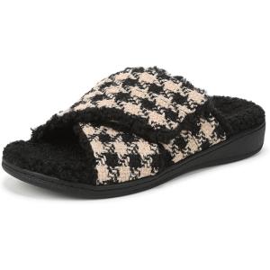 Vionic womens Relax Ii Slides(Black Cream)