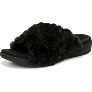 Vionic womens Relax Ii Slides(Black Fabric 1)