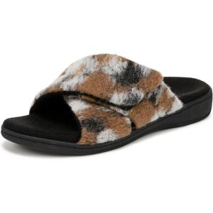 Vionic womens Relax Ii Slides(Brown Multi Cam Felt)