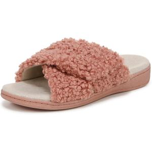 Vionic womens Relax Ii Slides(Cinder Rose Pink Fabric)