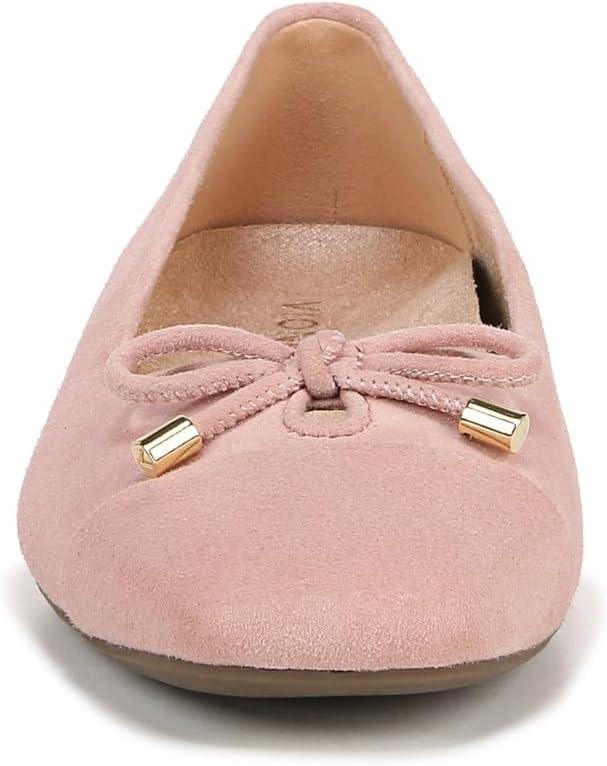 imageVionic Womens Klara Ballet Flat Cameo Rose LeatherPeach Suede