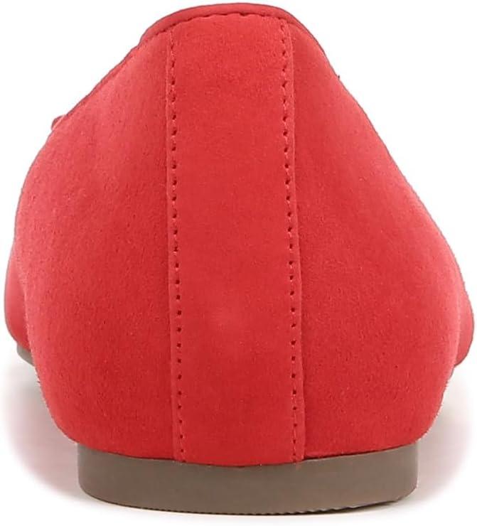 imageVionic Womens Klara Ballet Flat Cameo Rose LeatherRed Suede