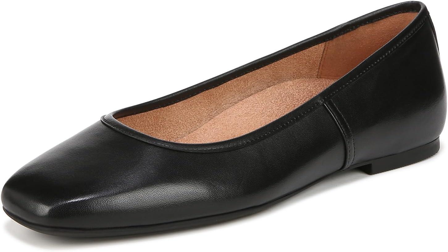 imageVionic Womens Orinda Ballet FlatBlack Leather