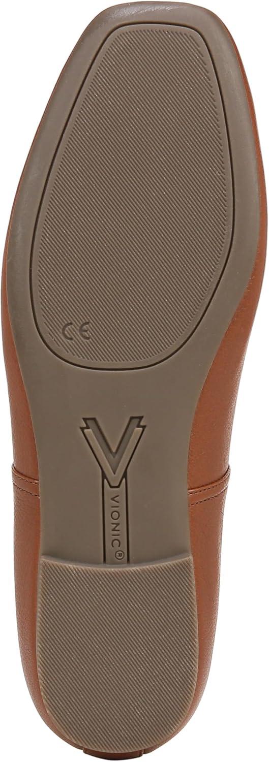 imageVionic Womens Orinda Ballet FlatTan Brown Leather