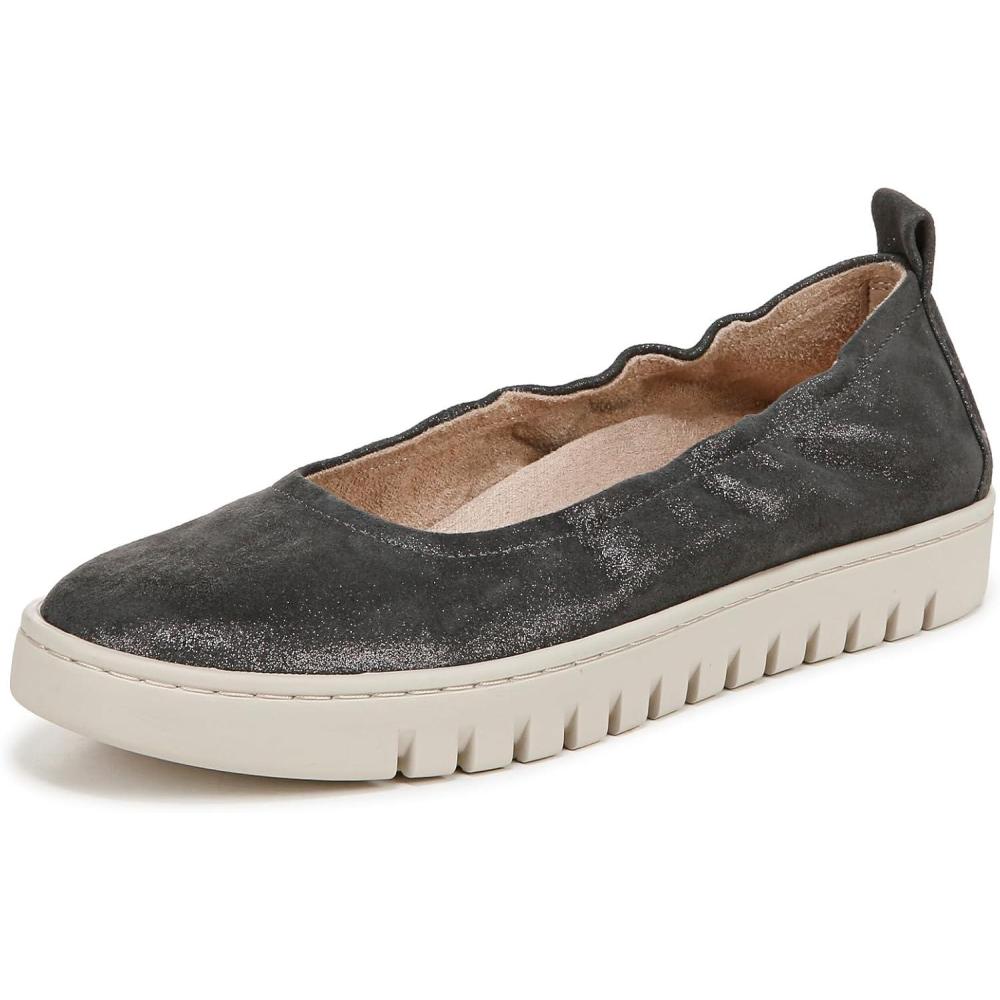 imageVionic Womens Uptown Ballet SliponsPolluted Silver Leather