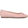 Vionic Women’s Klara Ballet Flat, Cameo Rose Leather(Peach Suede)