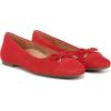 Vionic Women’s Klara Ballet Flat, Cameo Rose Leather(Red Suede)