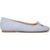 Vionic Women’s Klara Ballet Flat, Cameo Rose Leather(Skyway Blue Suede)