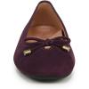 Vionic Women’s Klara Ballet Flat, Cameo Rose Leather(Winter Plum Suede)