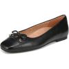 Vionic Women’s Klara Ballet Flat, Cameo Rose Leather(Black Leather)
