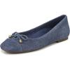 Vionic Women’s Klara Ballet Flat, Cameo Rose Leather(Denim Blue Suede)