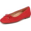 Vionic Women’s Klara Ballet Flat, Cameo Rose Leather(Red Suede)