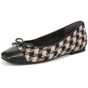 Vionic Women’s Klara Ballet Flat, Cameo Rose Leather(Black Cream)