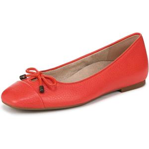 Vionic Women’s Klara Ballet Flat, Cameo Rose Leather(Cherry Tomato Leather)