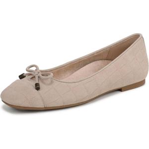 Vionic Women’s Klara Ballet Flat, Cameo Rose Leather(Lucid Beige Croc Sde)