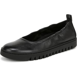 Vionic Womens Uptown Ballet Slip-ons(Black Leather)